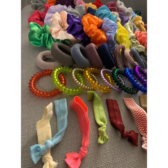 Hair Scrunchie Tie Neutral Color Assorted Bundle Set of 75 main image 6